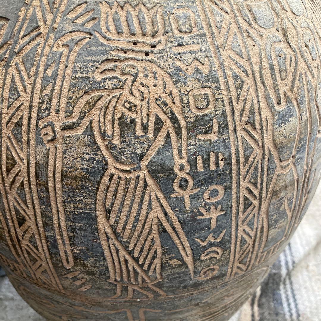 タイムセール⭐️古代エジプト風陶器壺　おしゃれ
