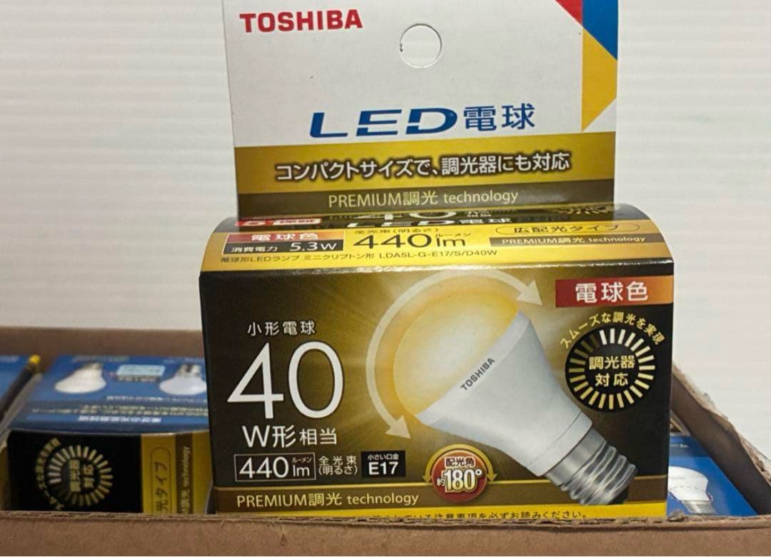 東芝 LED 電球　10個セット LDA5L-G-E17/S/D40W
