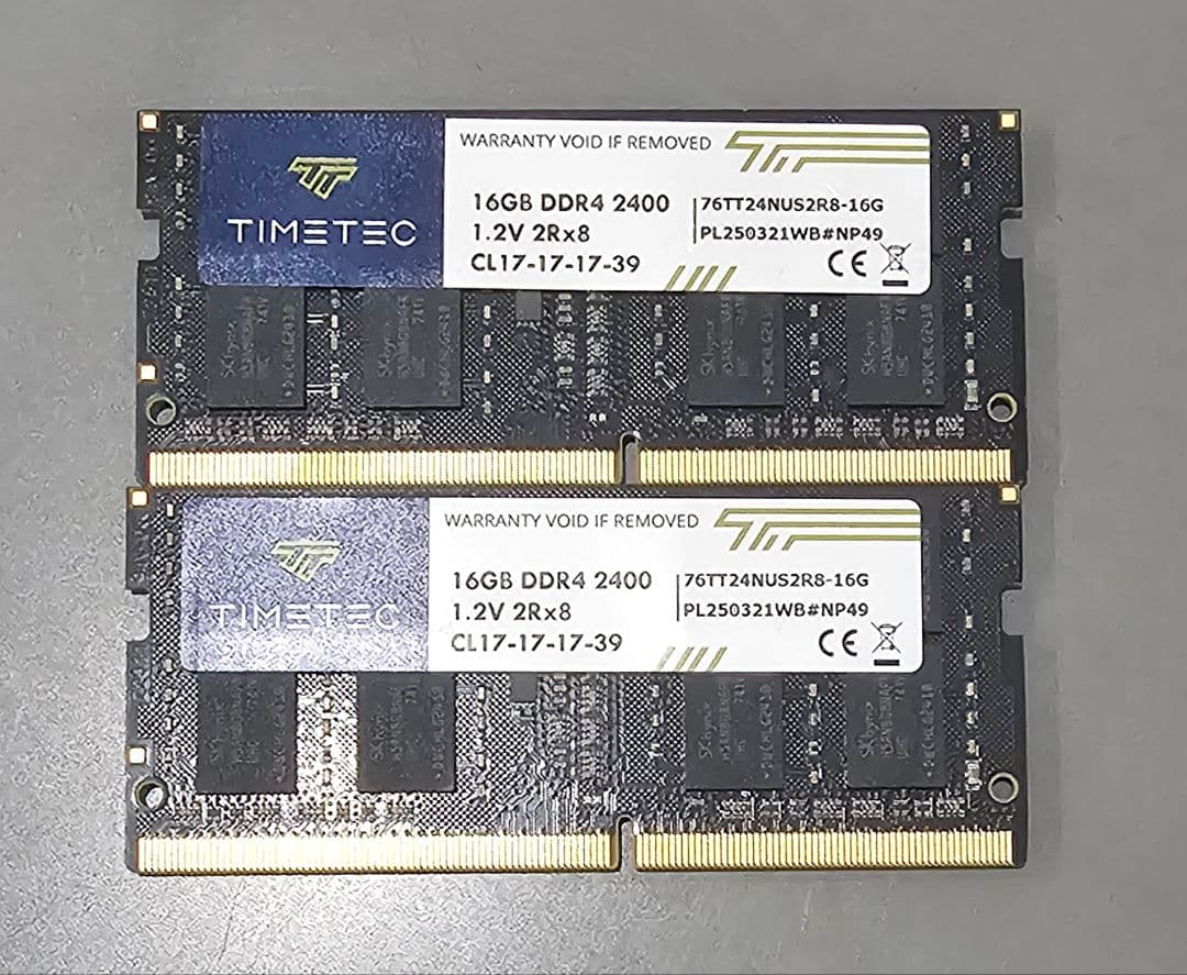TIMETEC 32GB (16GB×2) DDR4 2400 ノート用メモリ