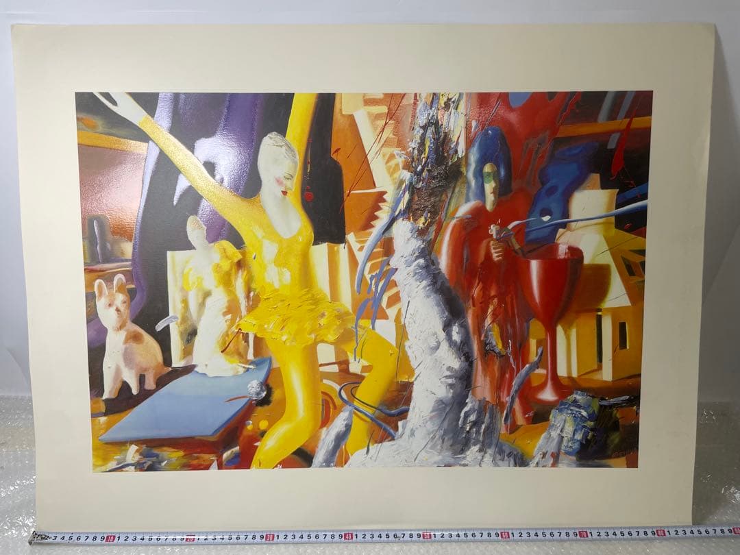 《限定77/250》オルガ・グレチナ シルクスクリーン絵画ダンサー84*63cm