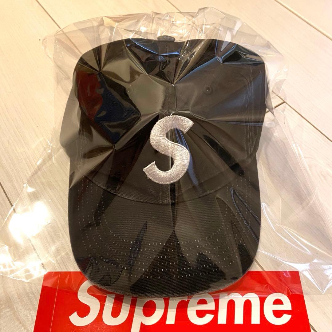 【新品】 Supreme 2-Tone S Logo 6-Panel 黒