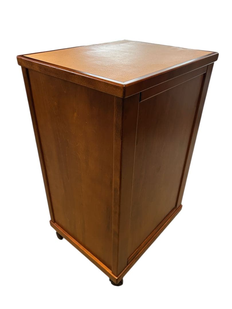 豊岡クラフト 木製書類整理ケース 7段 キャスター付 サイドデスク チェスト