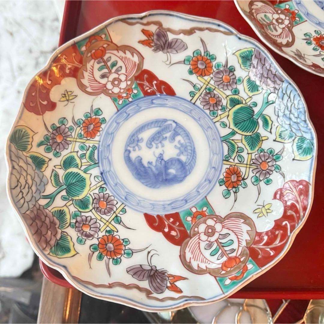 D様へ感謝お嫁入り‼️いいとこどり伊万里Dragon❌あじさい桐七寸皿＆膾皿①2客