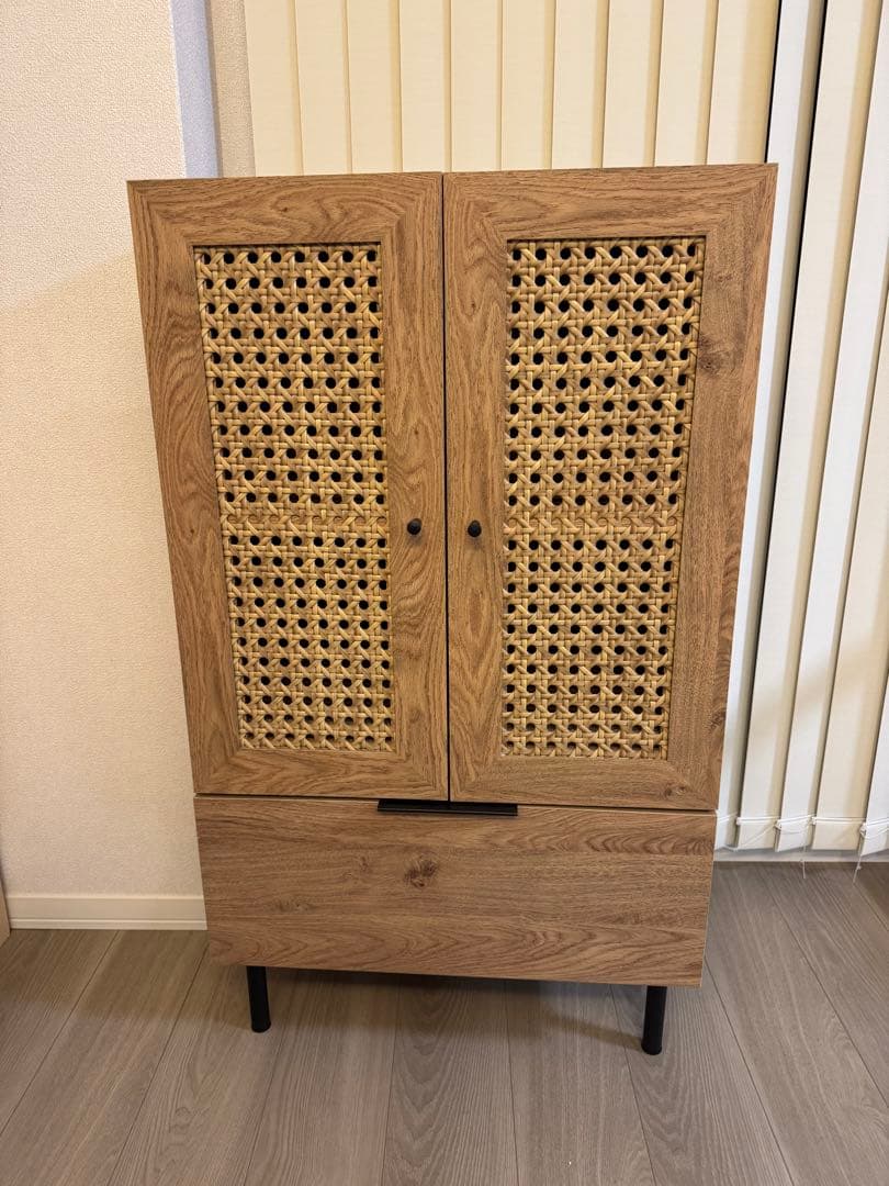 LOWYAラタン調ハイキャビネット幅60センチ