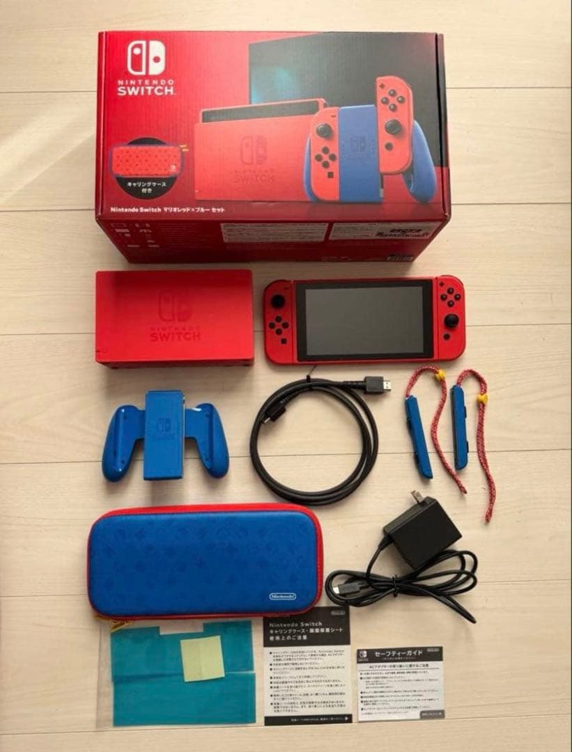 【中古美品】Nintendo Switch マリオレッド✕ブルーセット