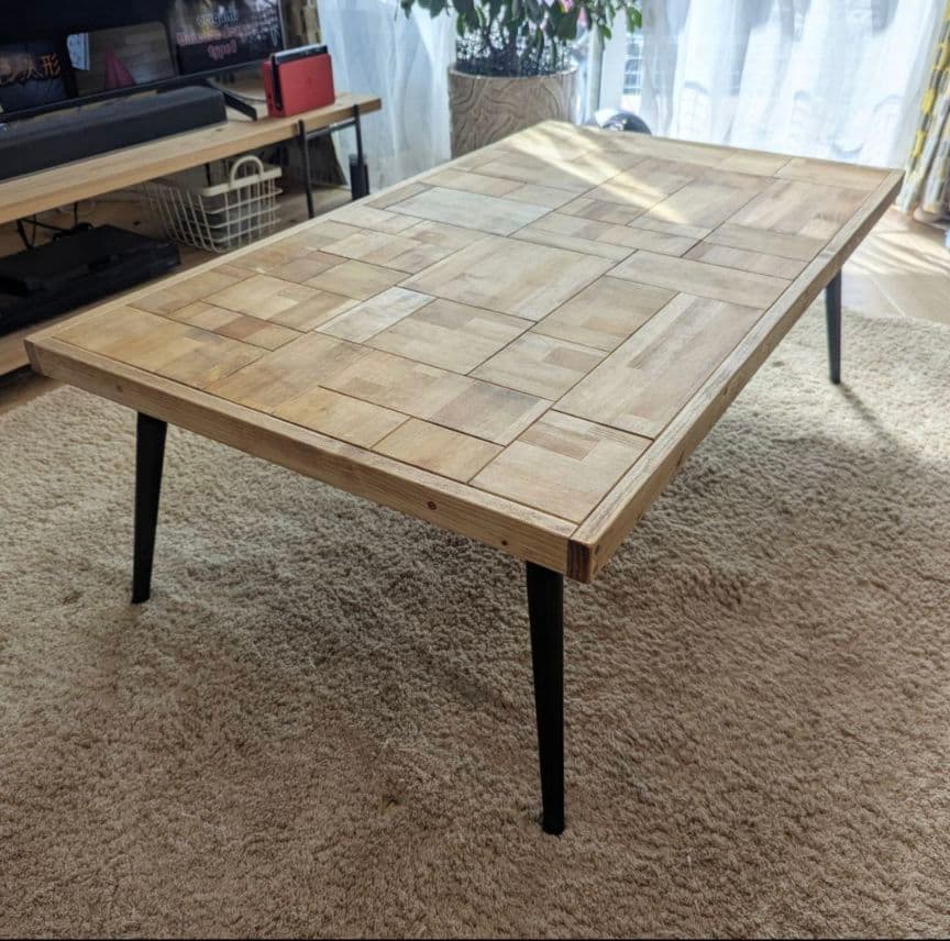 うに　ローテーブル　✨　木製　サイドテーブル　ハンドメイド　折りたたみ