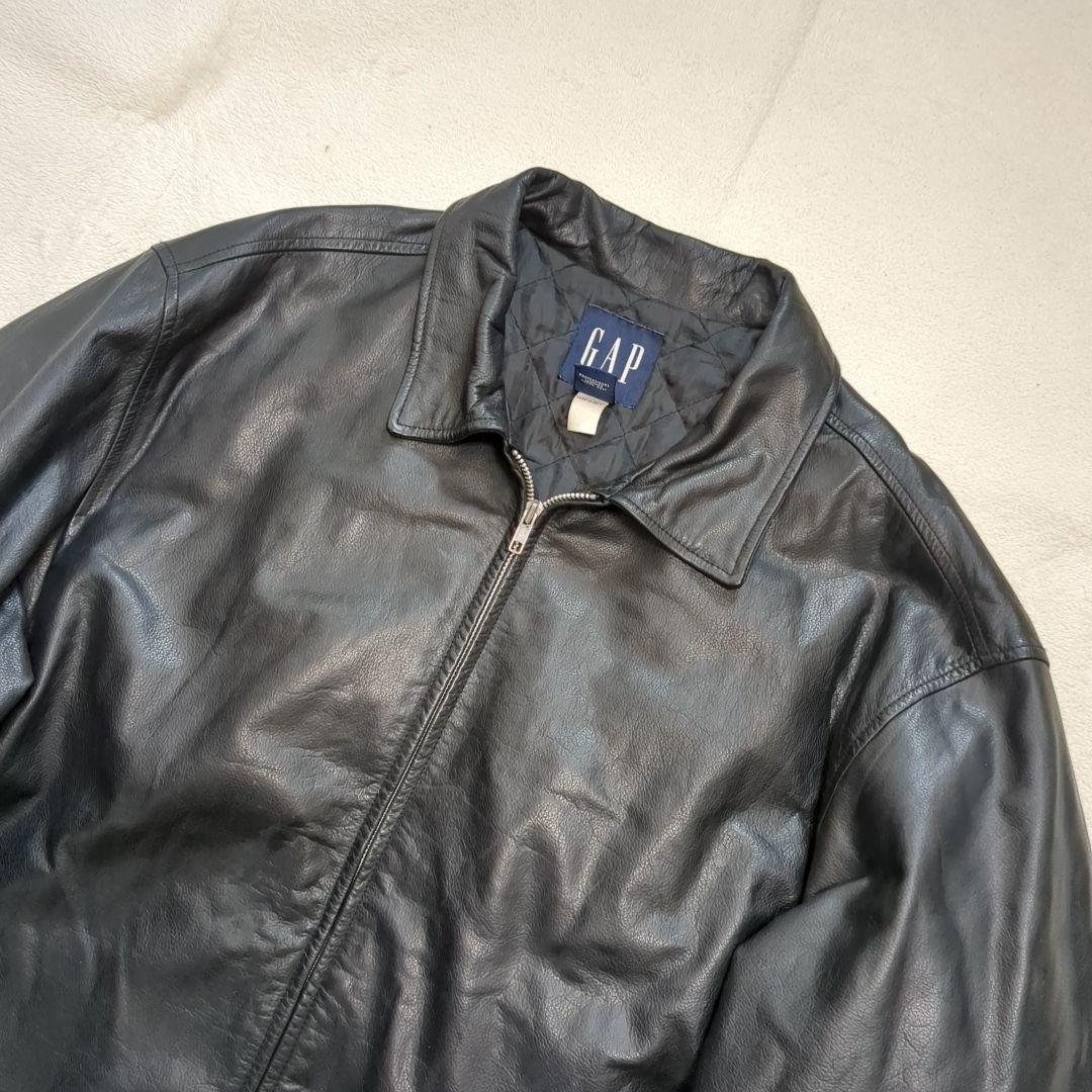 美品 オールドギャップ レザージャケット ブルゾン 牛革 XLサイズ ブラック