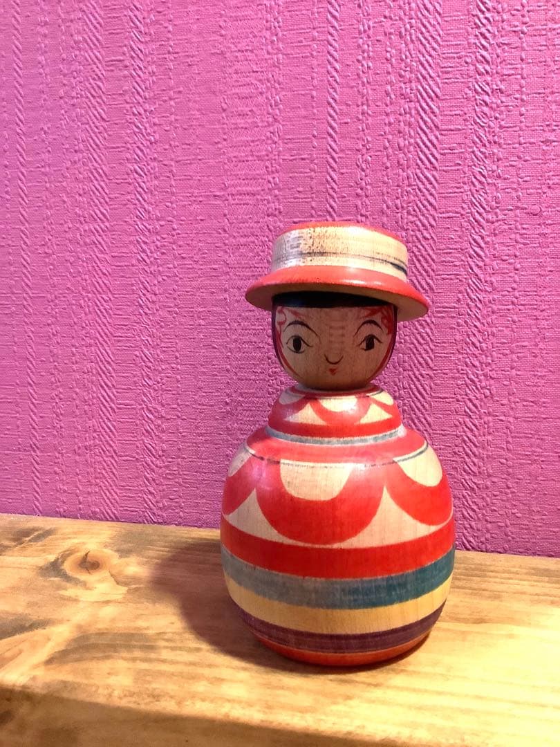 お値引き　可愛い帽子こけしえじこ　　阿部進矢工人