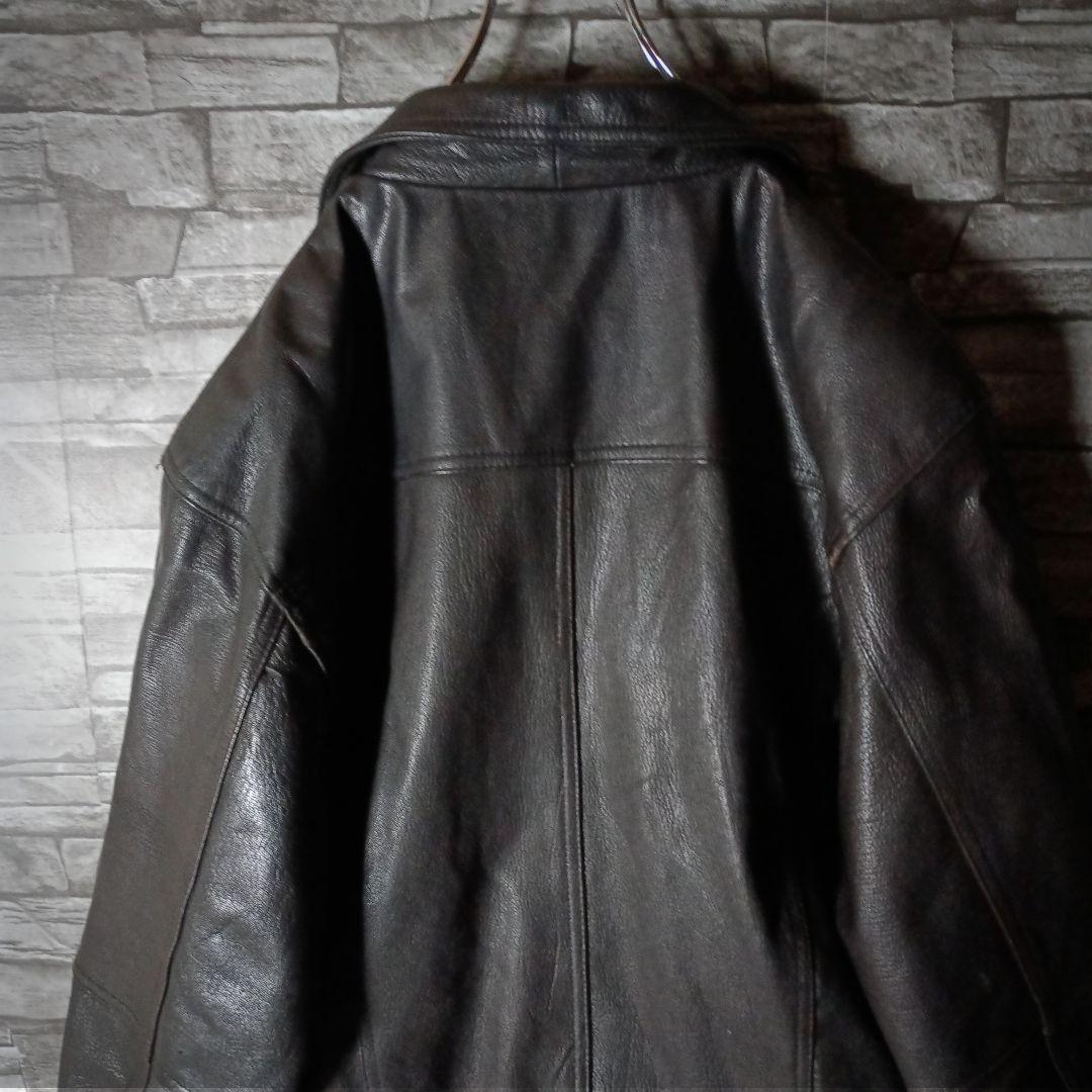 シンプルでゴツくて重い革ジャン☆リアルレザージャケット シングルライダース