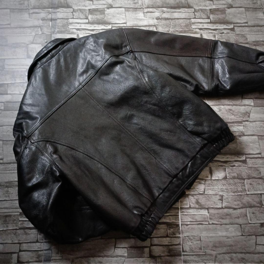 シンプルでゴツくて重い革ジャン☆リアルレザージャケット シングルライダース