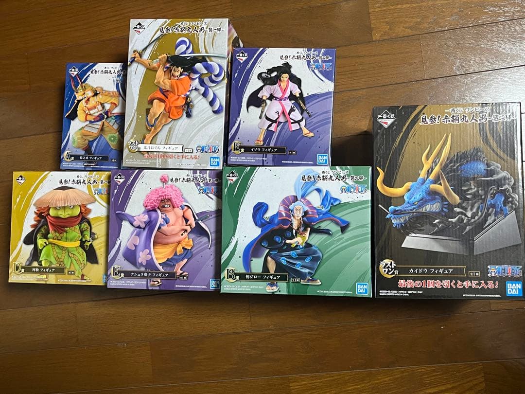 ワンピース　一番くじ　見参！赤鞘九人男　フィギュア　7体セット