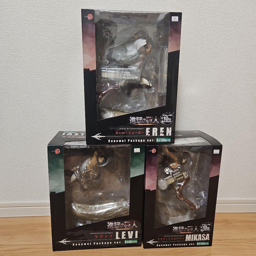 進撃の巨人　エレン　ミカサ　リヴァイ　コトブキヤ
