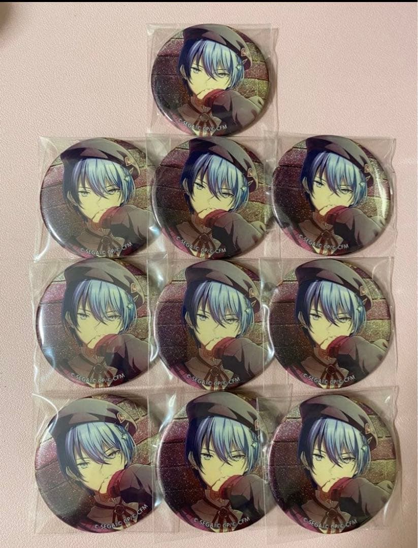 プロセカ グリッター缶バッジ グリ缶 青柳冬弥