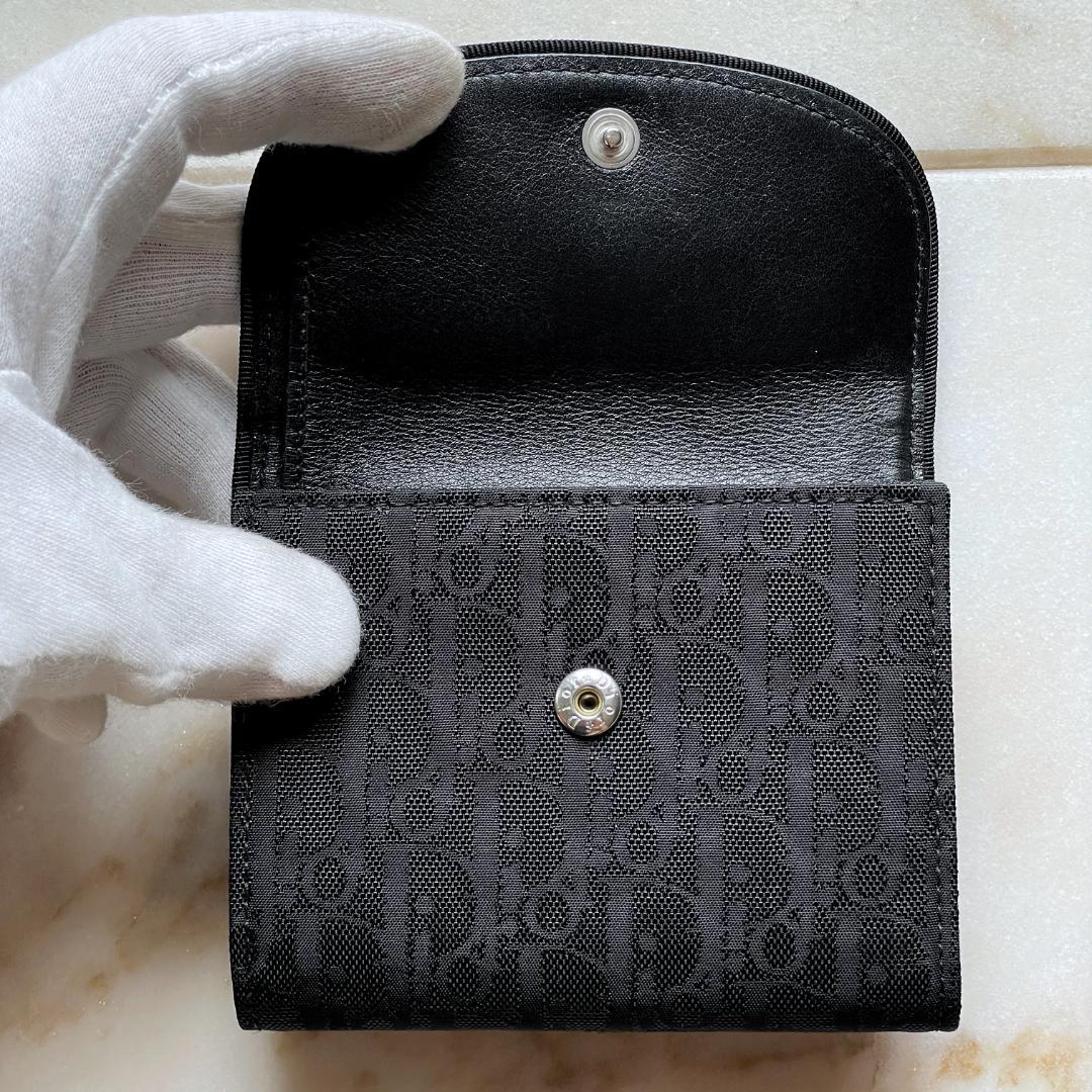 597Christian Dior クリスチャンディオール トロッター 財布 黒