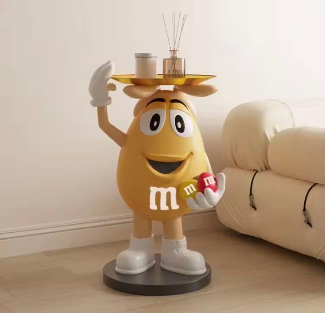 M&M's エムアンドエムズ サイドテーブル フィギュア イエロー 黄色