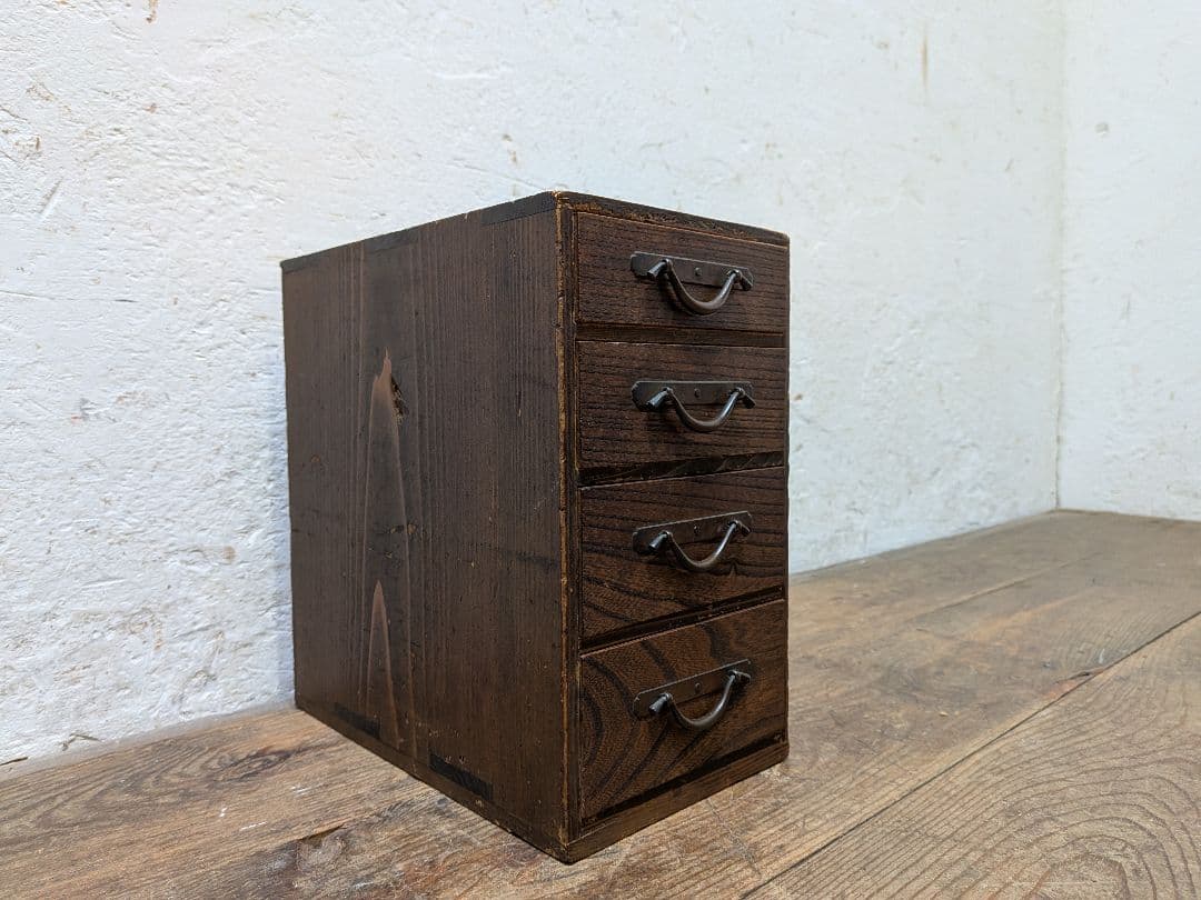 1115 アンティーク　小引き出し　収納棚　小物入れ　ケース　古家具　レトロ