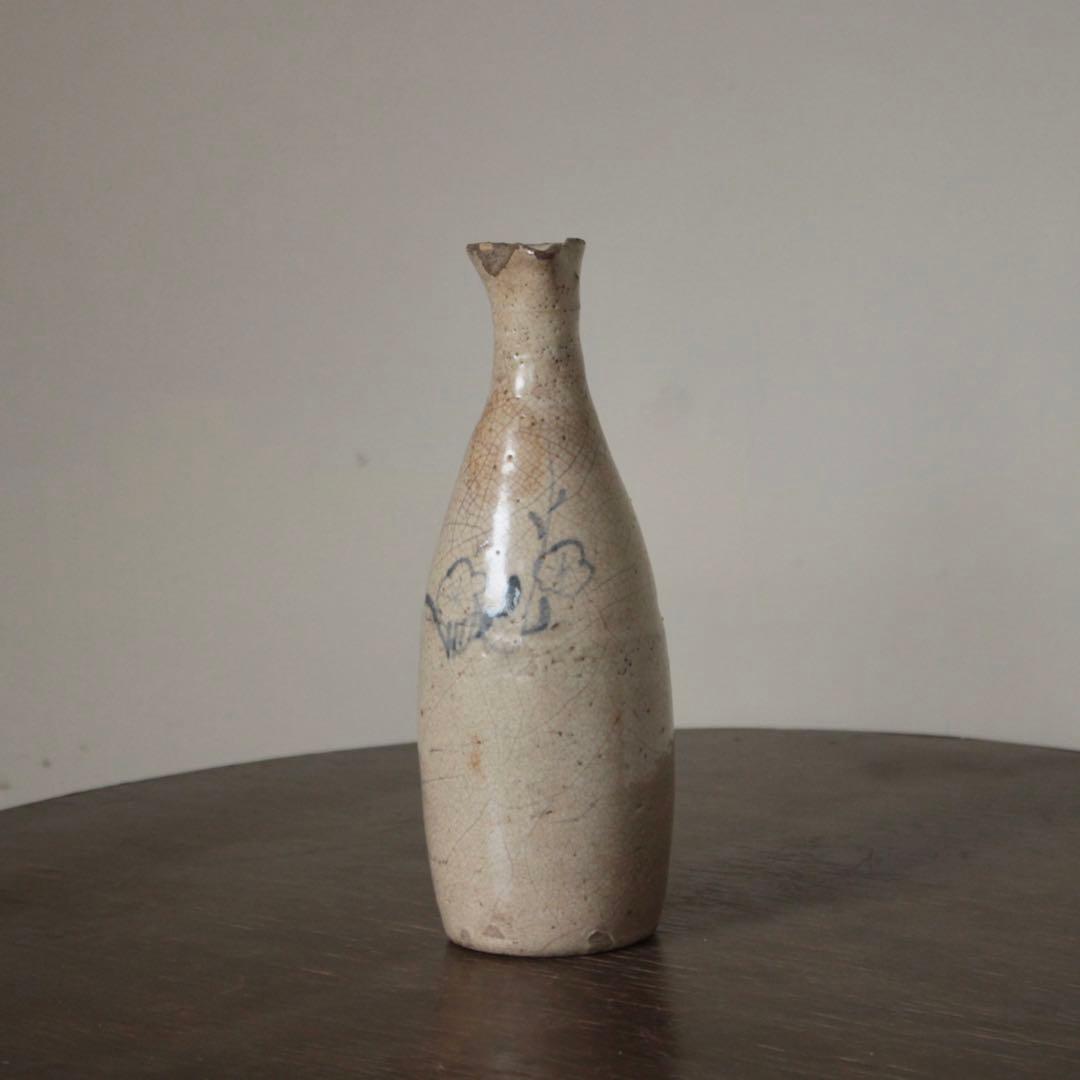 陶胎染付 太白手 徳利 酒器 古美術 古道具 アンティーク