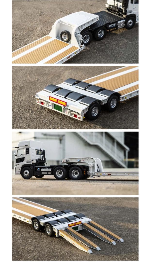 京商　1/43 UD Quon GW 6×4 重機運搬用セミトレーラ　おまけ付