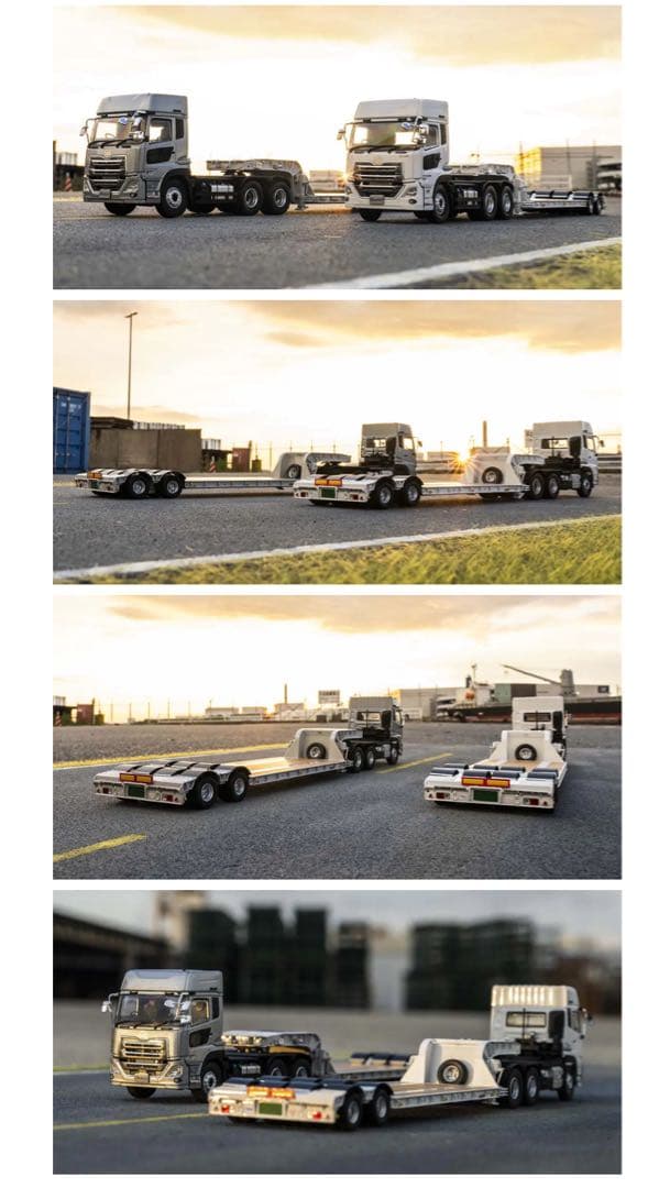 京商　1/43 UD Quon GW 6×4 重機運搬用セミトレーラ　おまけ付