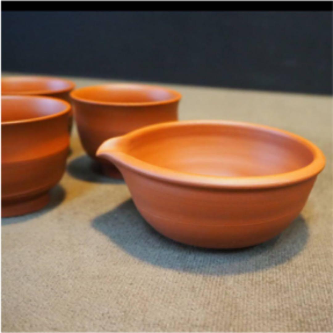 村越　風月　常滑名工 村越風月　横手　湯呑　さまし　朱泥 急須 茶注 煎茶道具