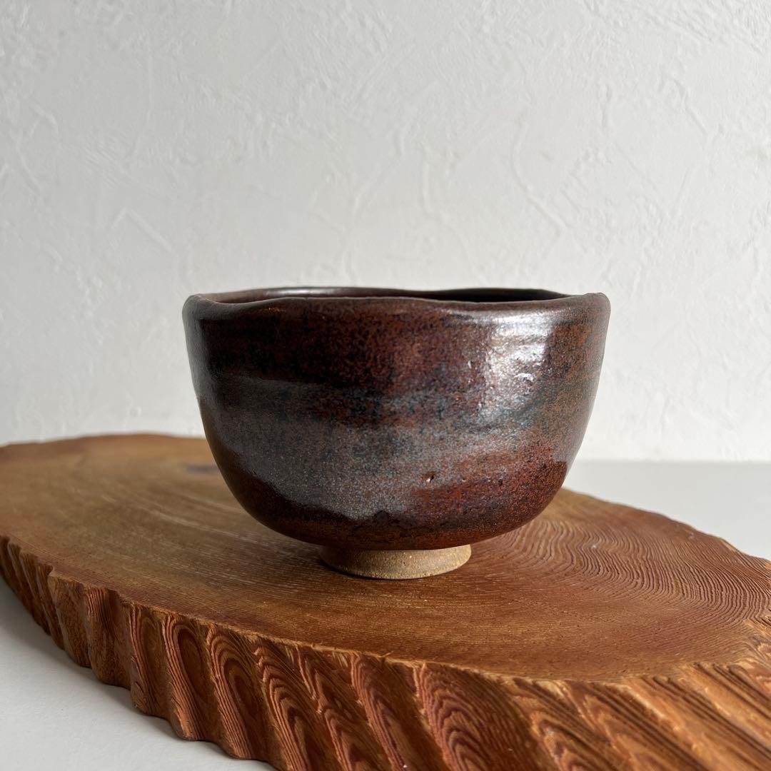 k037 茶道具 抹茶碗 3個セット 侘び寂びを感じさせる素朴な逸品 緑・茶・黒