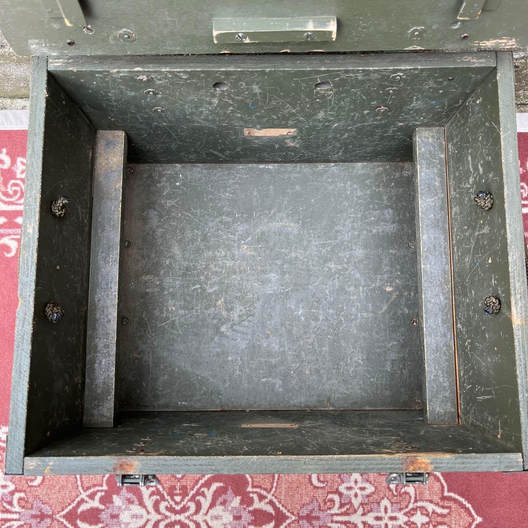 米軍実物 SURPLUS◾️ミリタリー 木製収納箱 ウッドボックス 木箱 軍物