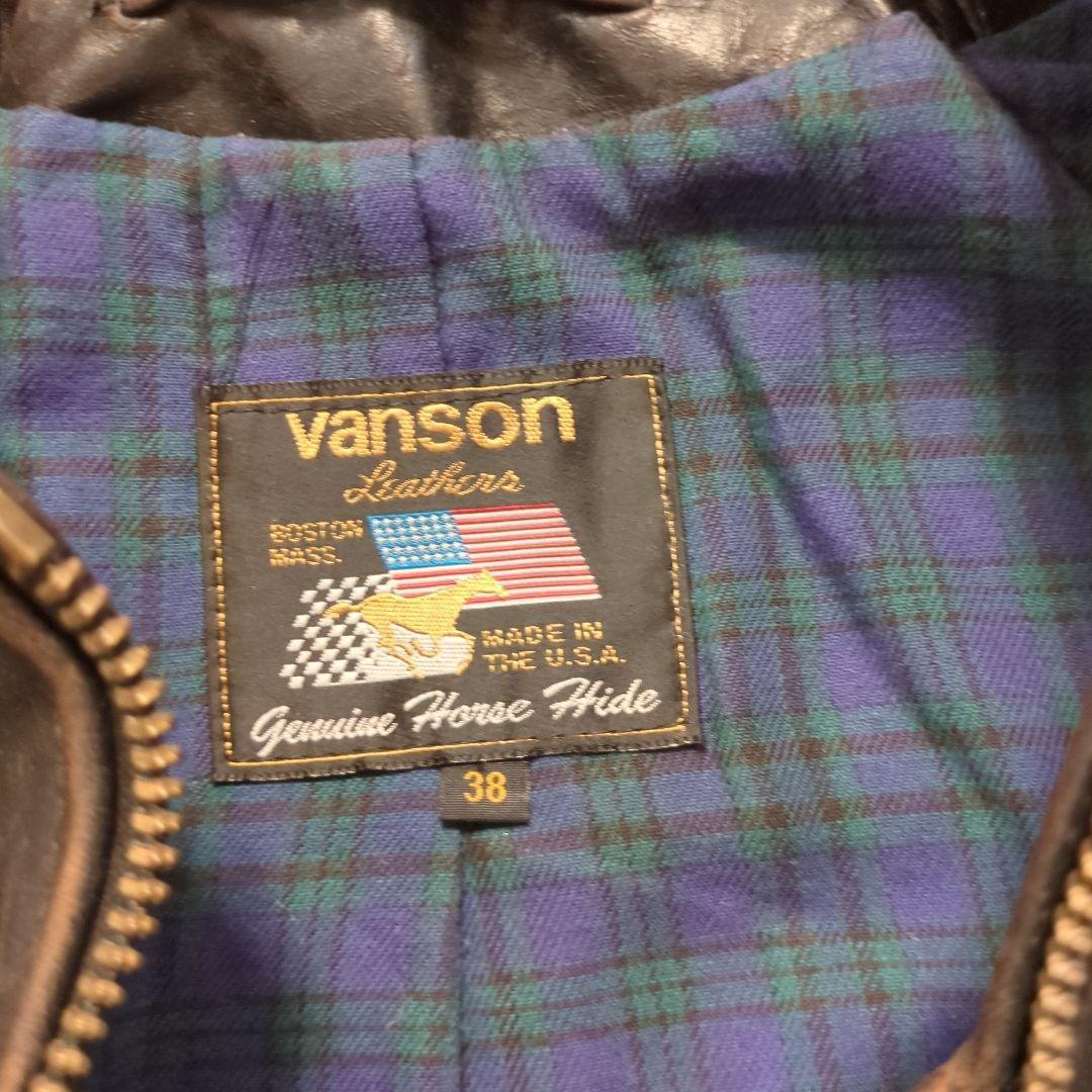 VANSON ENFホースハイドシングルライダースジャケット