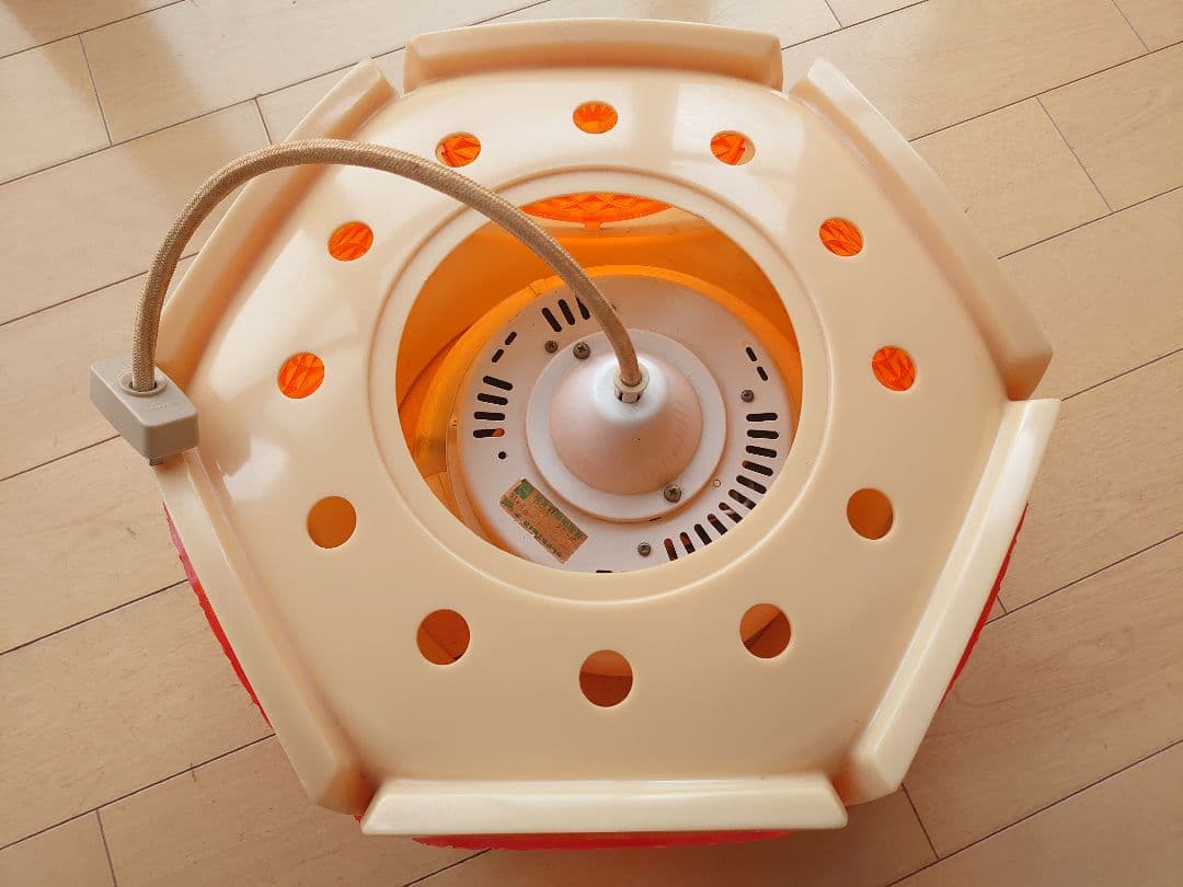 松下電工 ナショナル レトロ ポップ 昭和レトロ オレンジ 蛍光灯 照明器具