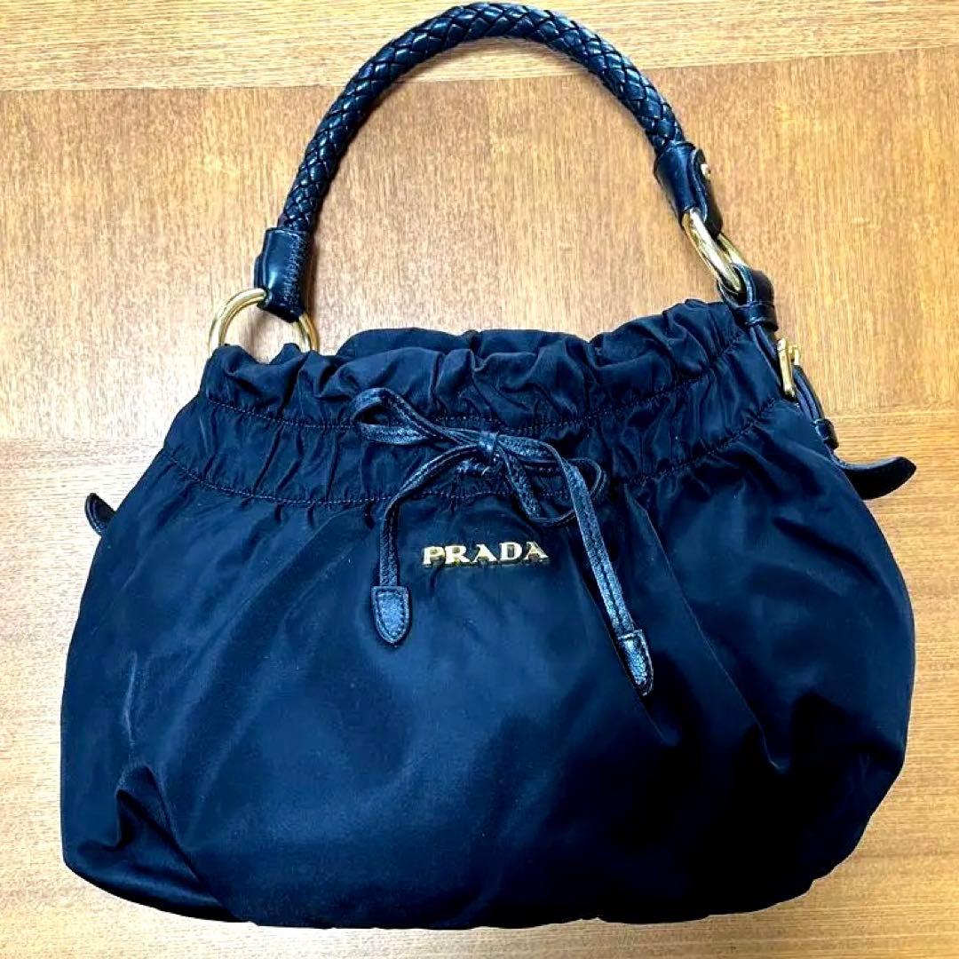 PRADA ブラック ドローストリング バッグ