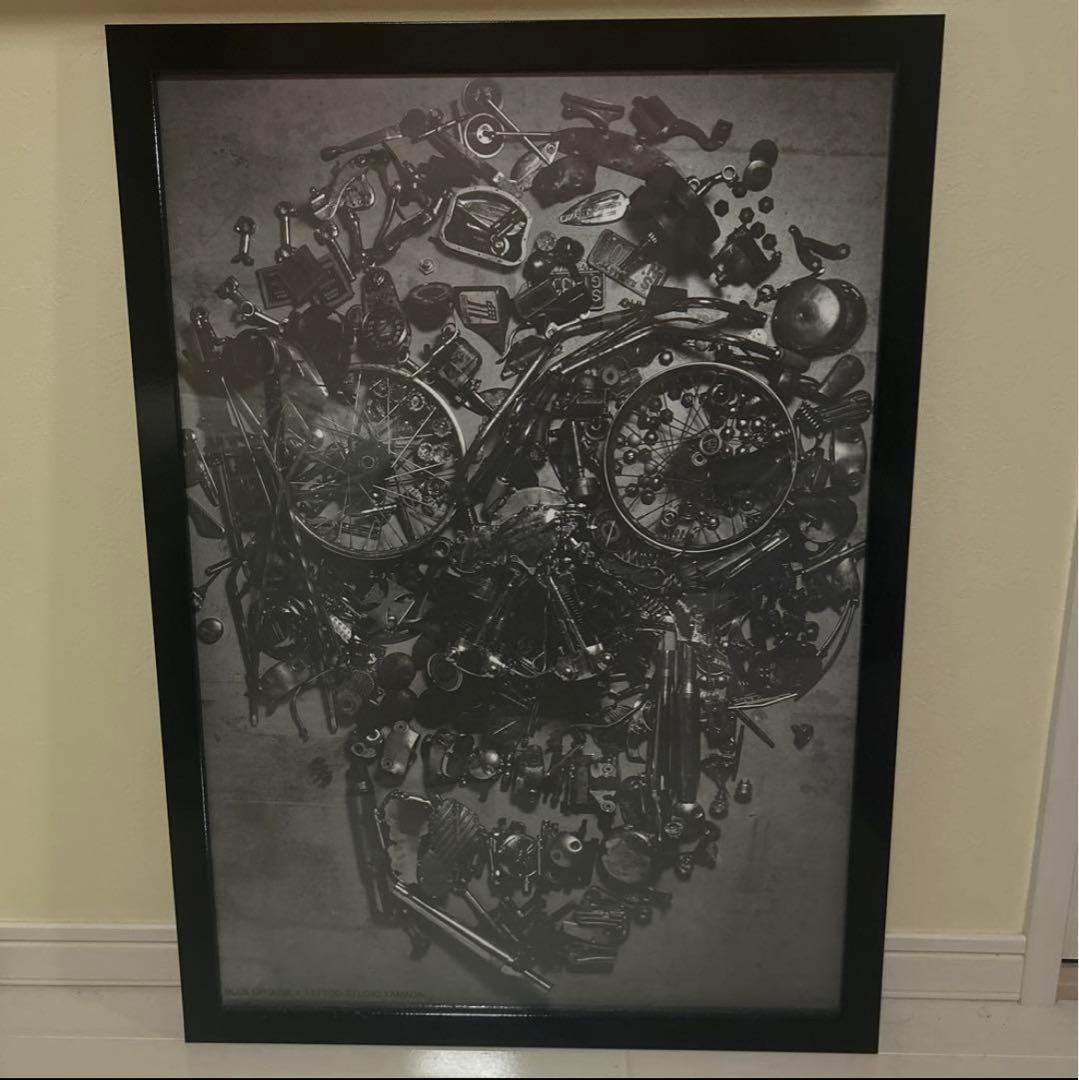 額縁 tatoo studio yamada IRON SKULL POSTER