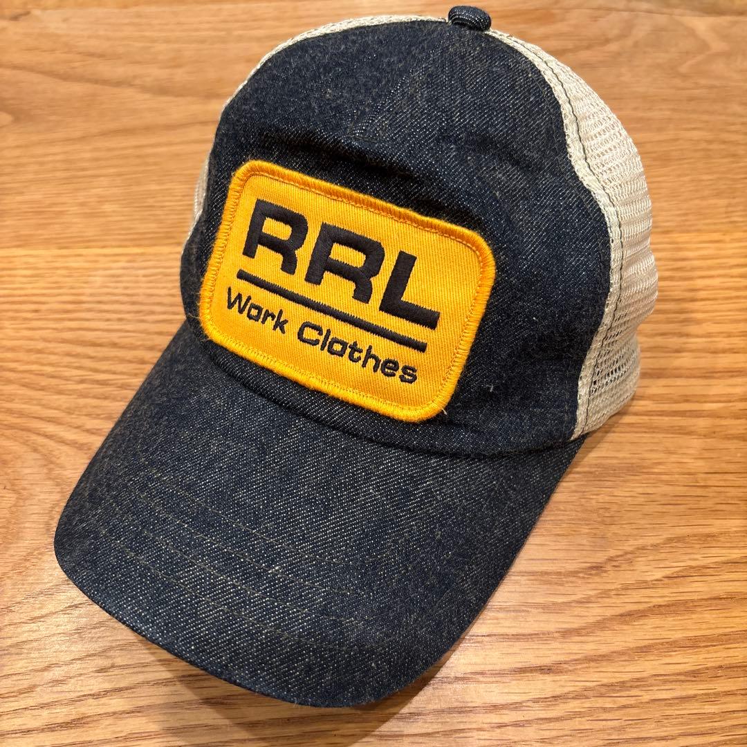 美品RRLダブルアールエル　Denim Trucker Cap　キャップ