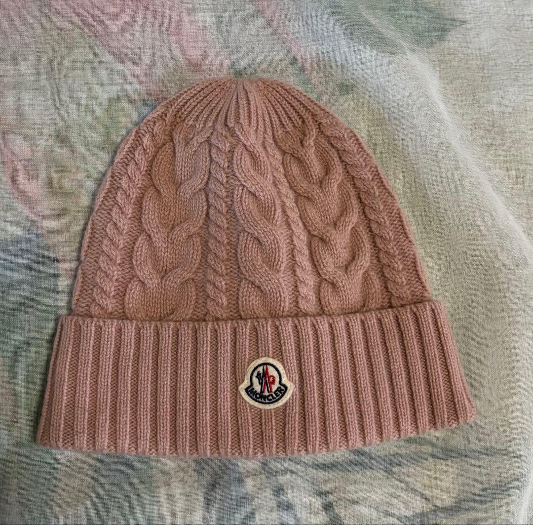 最終価格 モンクレール MONCLER ニットキャップ ニット帽 ピンク