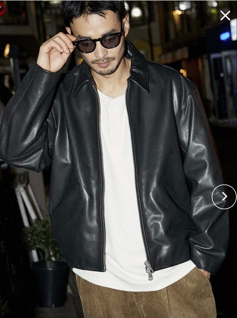 【新品】フリークスストア　ミニマル シングル ライダースジャケット/カーフレザー