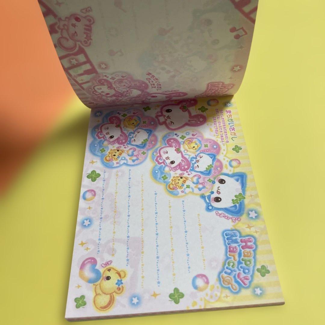 平成レトロ　ハッピーマーチ　メモ帳　ウサギ　ネコ　リス　カミオジャパン