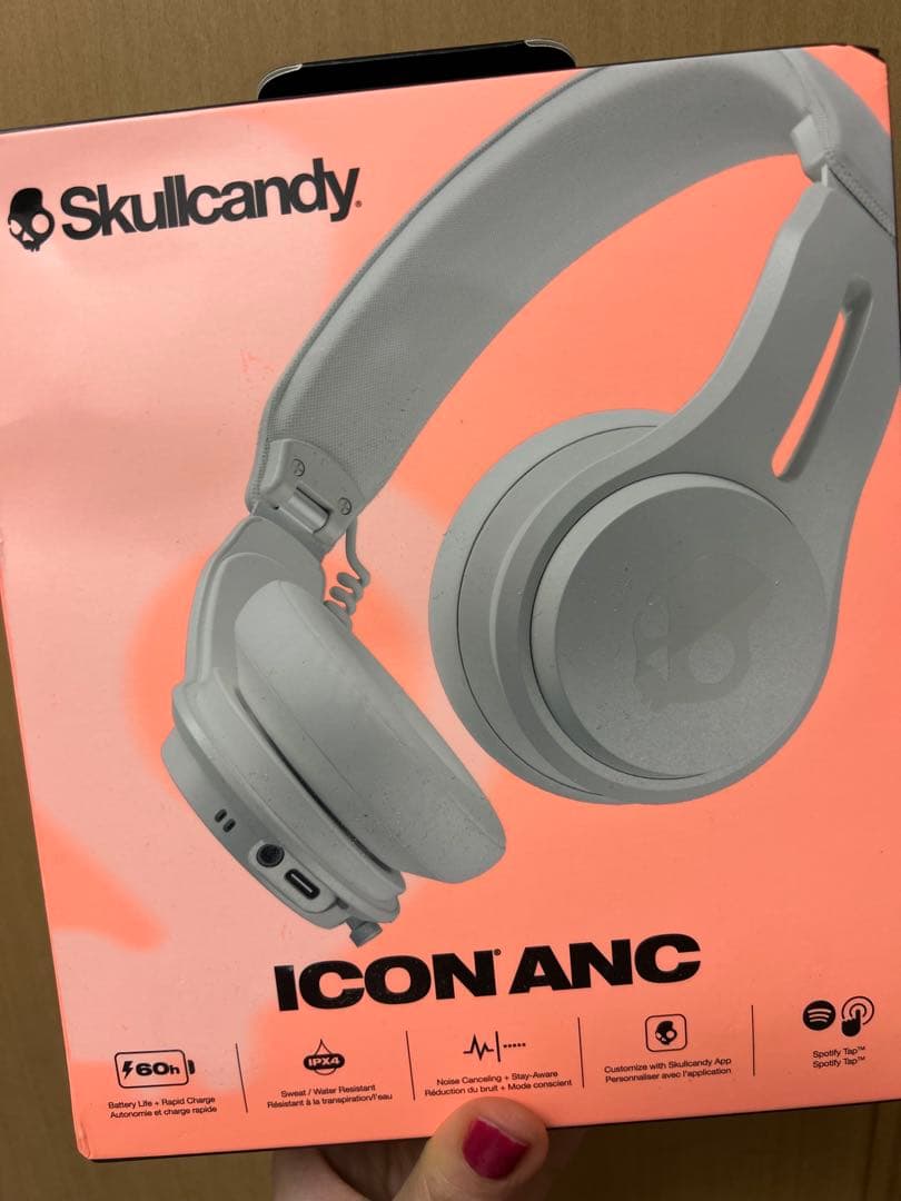 Skullcandy ICON ANC ワイヤレスヘッドホン ホワイト