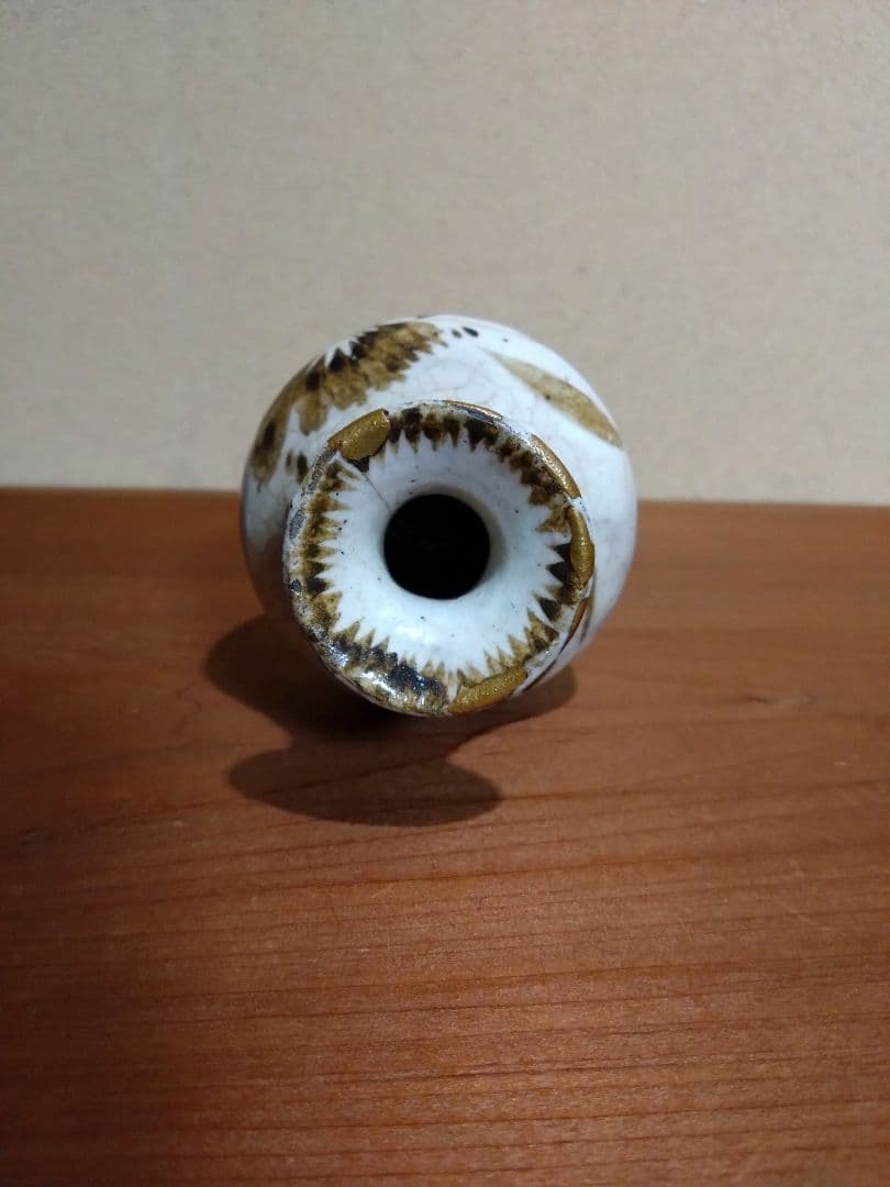 磁州窯 鉄絵 兎福 草花紋 小徳利