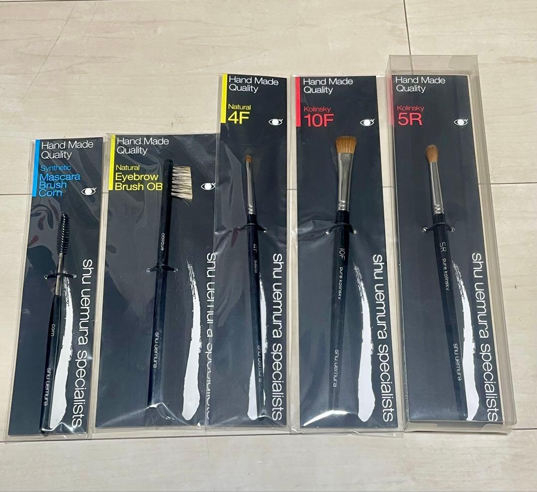【未使用】シュウウエムラ ハンドメイドブラシ 5本セット 希少コリンスキー毛含む
