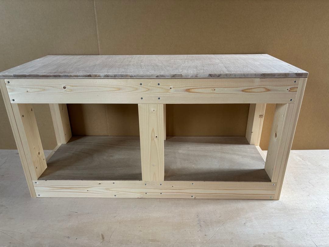 水槽台90cm用　天板厚20ｍｍ　補強柱付