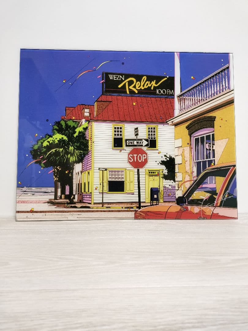 鈴木英人 ガラス製 壁掛け ガラスアートピクチャー BAYFLOW コラボ