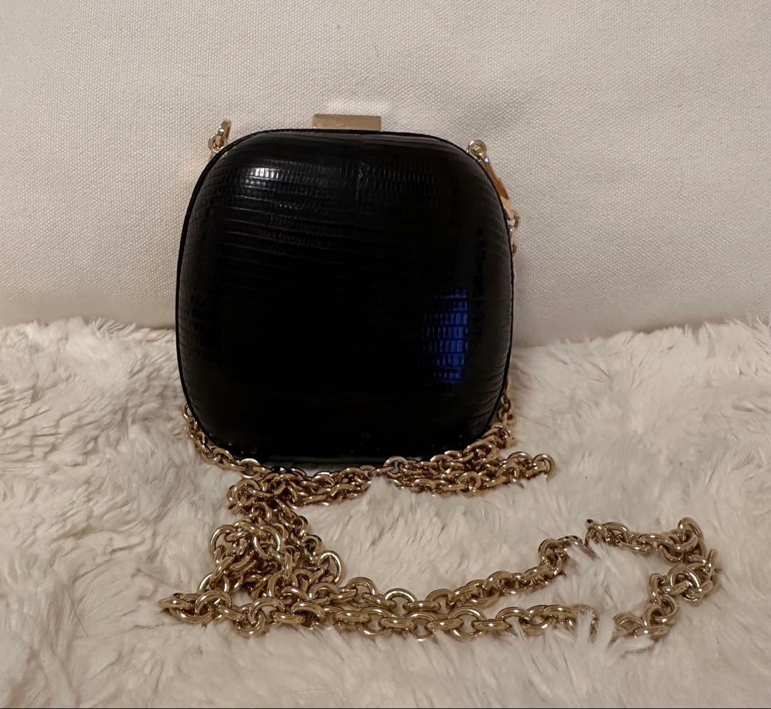 GUCCI ブラック パーティーバッグ ゴールドチェーン