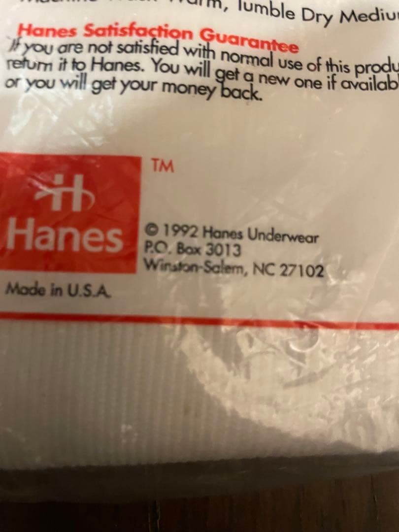 Hanes ヘインズ Large タンクトップ 3枚セット 1992年