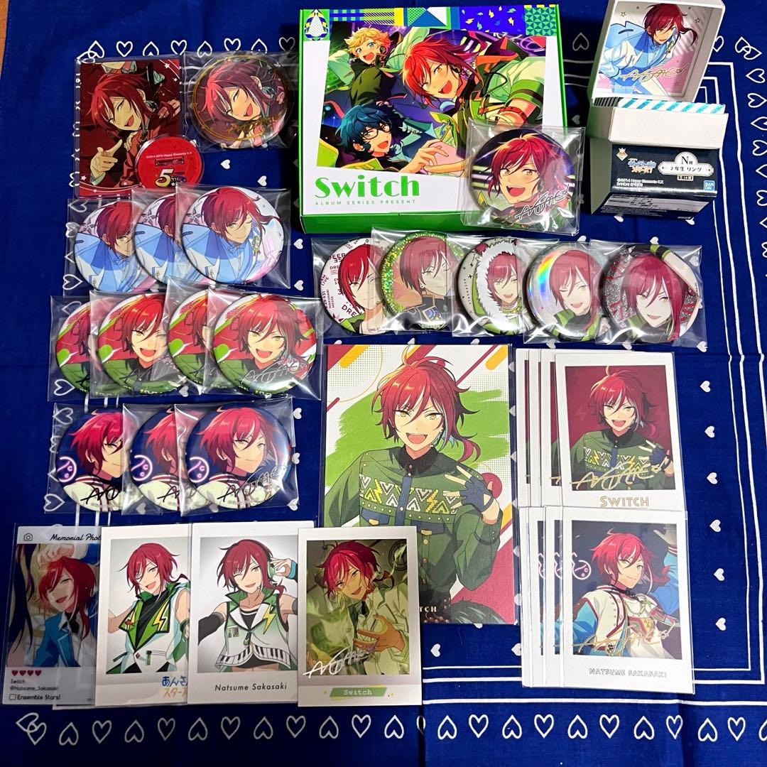 匿名追跡/逆先夏目 周年 缶バッジ ぱしゃっつ スタライ 一番アクセ あんスタ