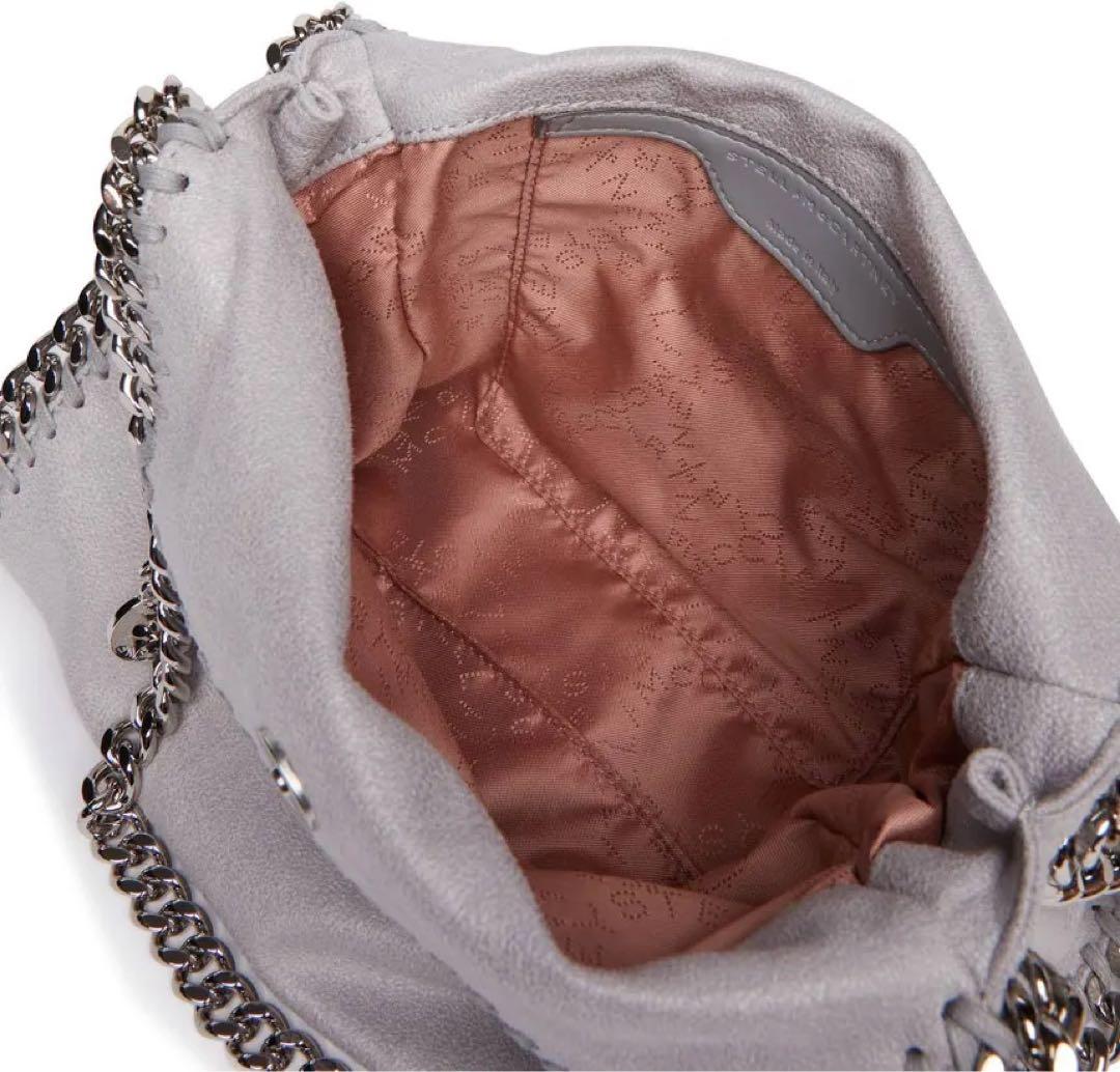 ステラマッカートニー　グレー レザー ショルダーバッグ チェーンストラップ