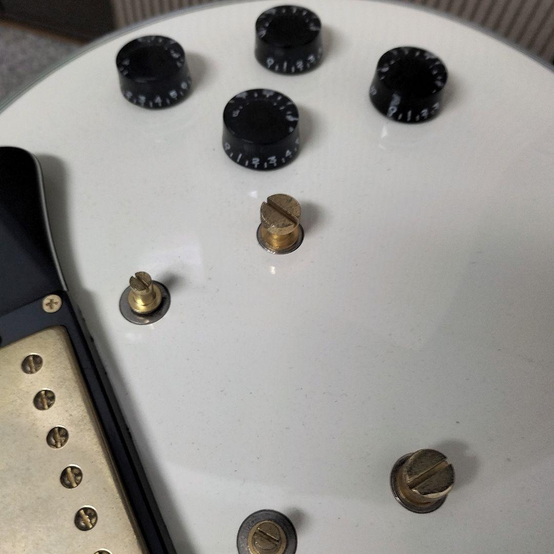 フォトジェニック ホワイト レスポールタイプ エレキギター現状品 未整備