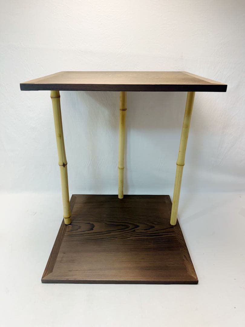 ほぼ未使用 茶道具 玄々斎好写 五行棚 焼杉 と茶道具 紅桜 建水2点まとめて