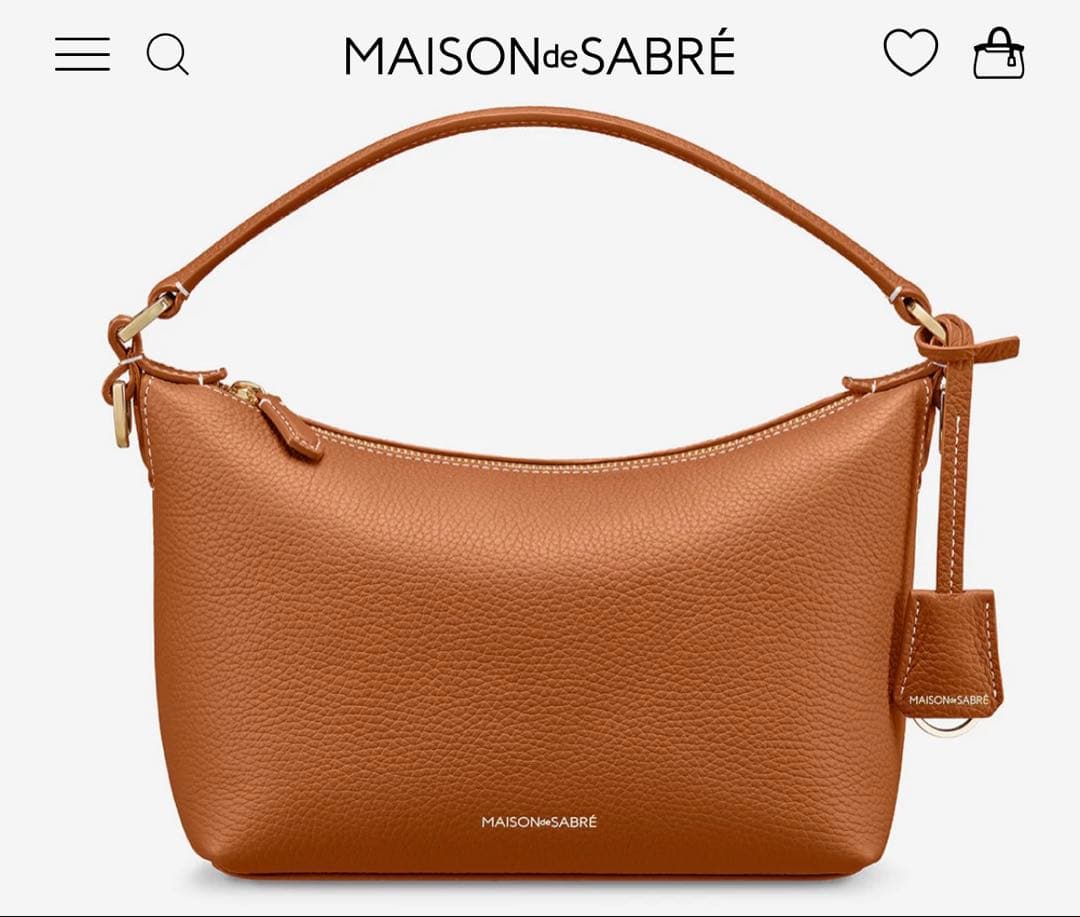 【ほぼ未使用】メゾンドサブレ スモールソフトホーボーバッグ ブラウン