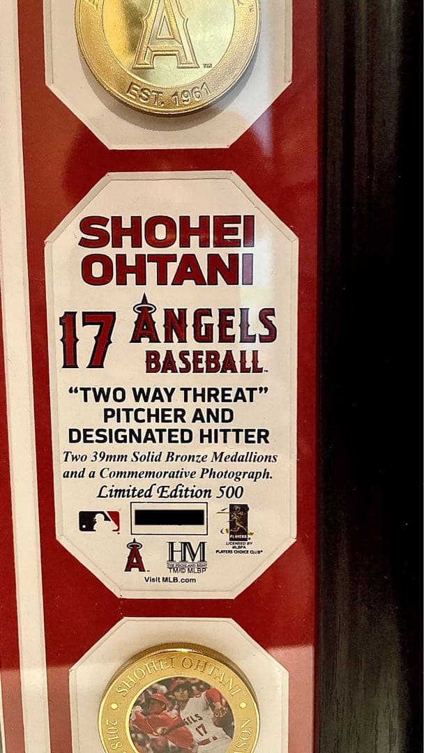 【世界限定500枚】大谷翔平 フォトミント 新人賞 獲得記念 シリアルNo.入り