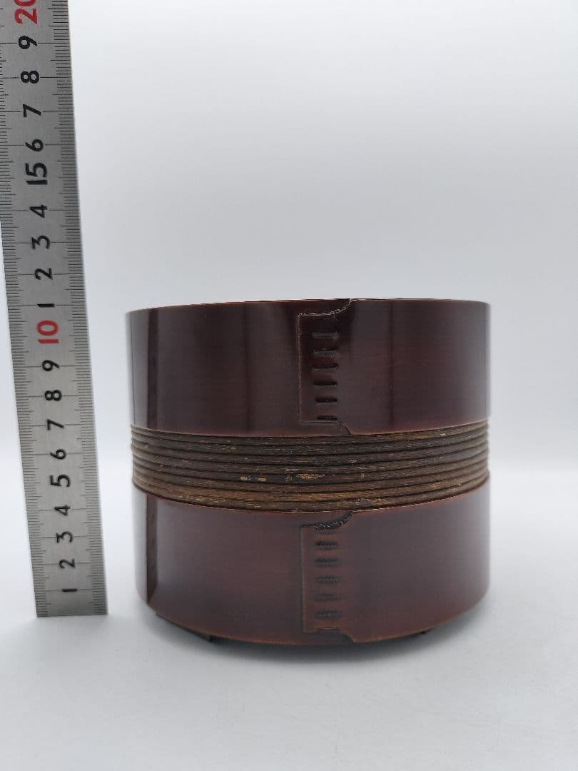 c740 淡々斎好写鮓桶建水 吉野鮨桶 谷弐郎 木箱 茶道具 古物