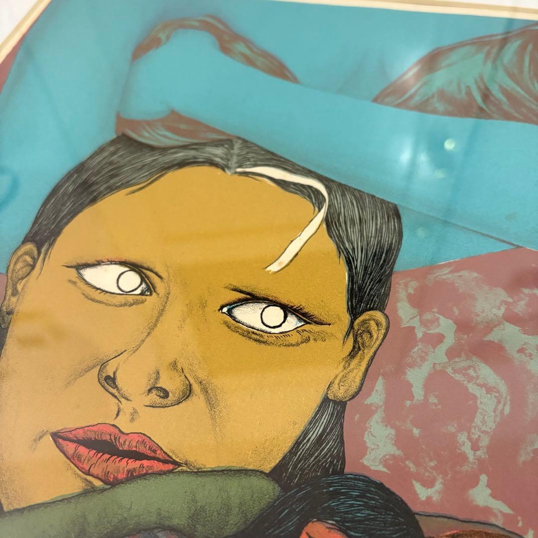 ☆希少☆田村文雄　リトグラフ　版画　　現代アート　女