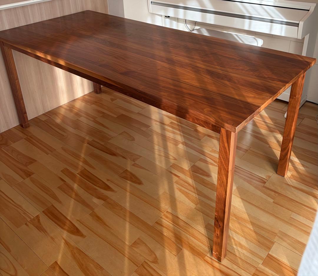 【期限付き出品】無印良品 無垢材ウォールナット テーブル 180cm
